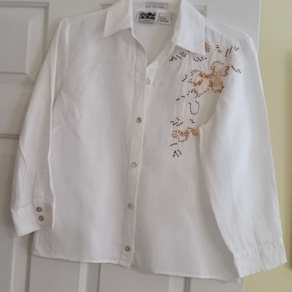 White Irish Linen Shirt